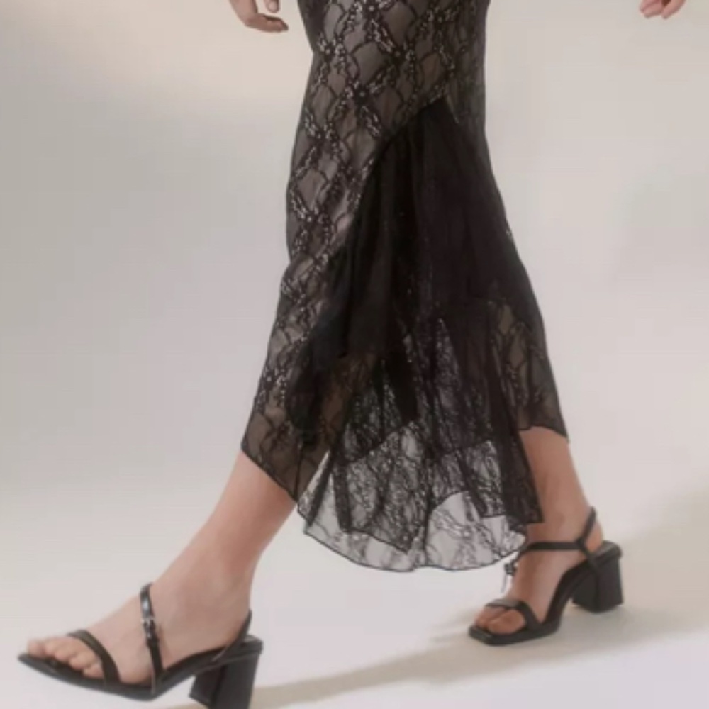 NWOT CJ Lace Ruffle Midi Skirt by Urban Outfitters - Picture 10 of 10